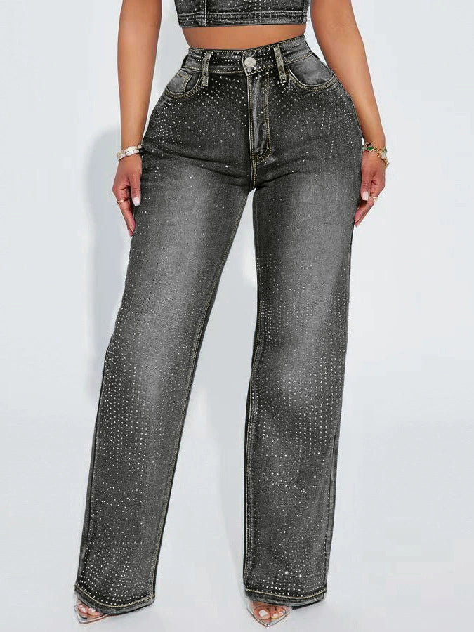 Hot Drill Straight Jeans