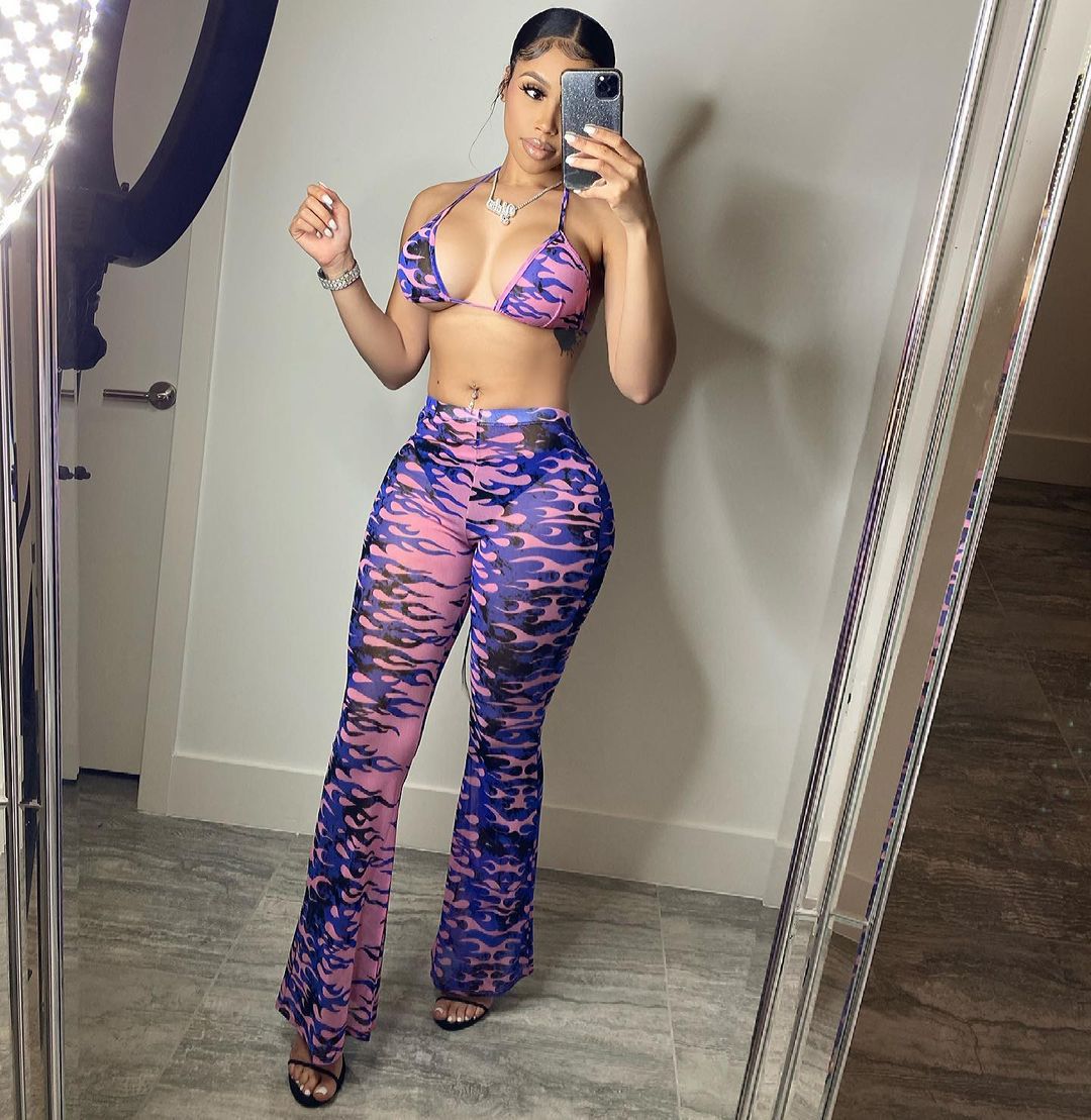 Sexy Printed Swimsuit Mesh 3 Piece Set