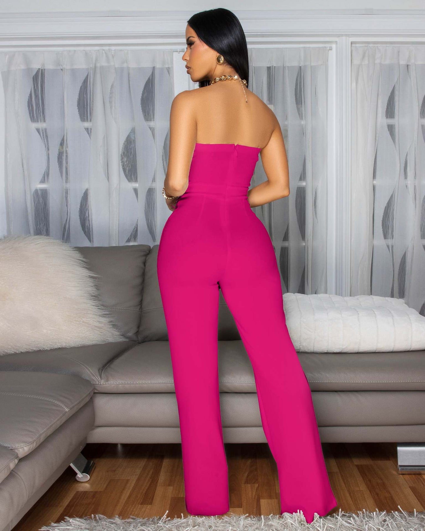 Sleeveless Big Button Sleeveless Sport Jumpsuit