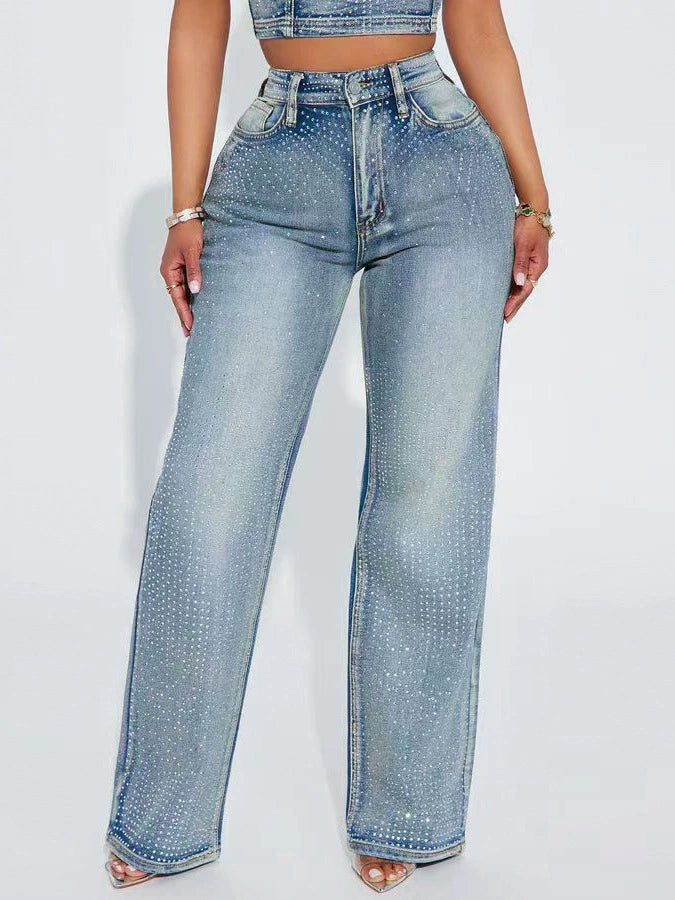 Hot Drill Straight Jeans