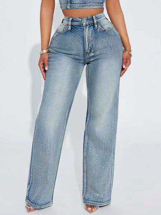 Hot Drill Straight Jeans